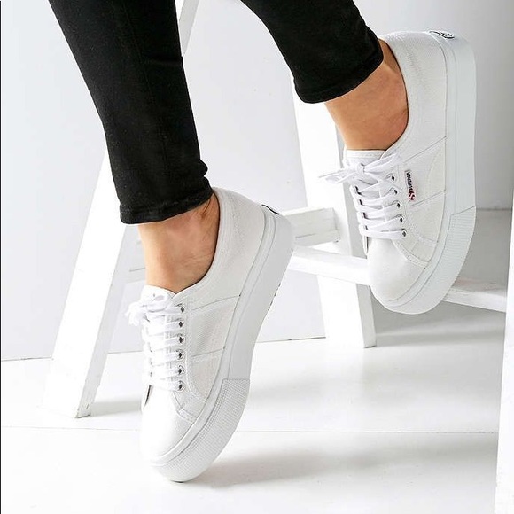 platform white superga